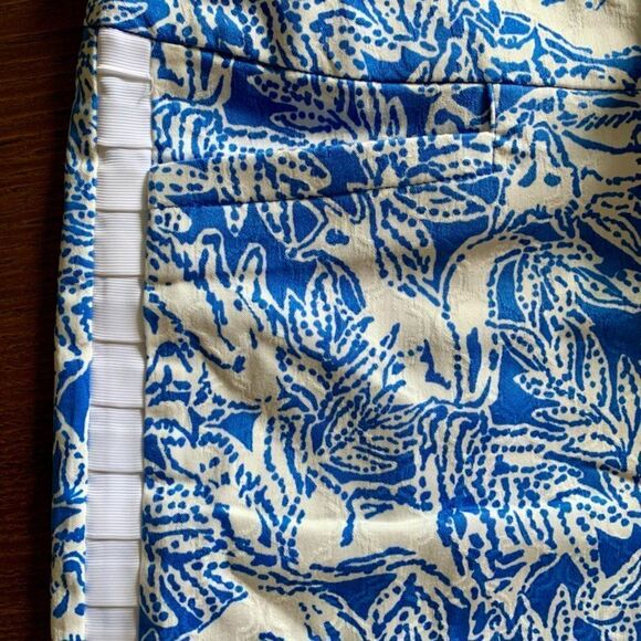 LILLY PULITZER Kelly Skinny Ankle Pant Coastal Blue Fancy Feet - Picture 2 of 4